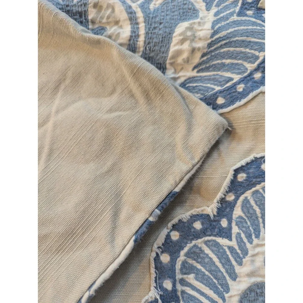 2 Pottery Barn Blue Beige Paisley Shams 24